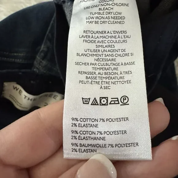 Free People We The Free Jayde Flare Jeans Dark Wash Womens Size 26 Boho Festival - Picture 15 of 15